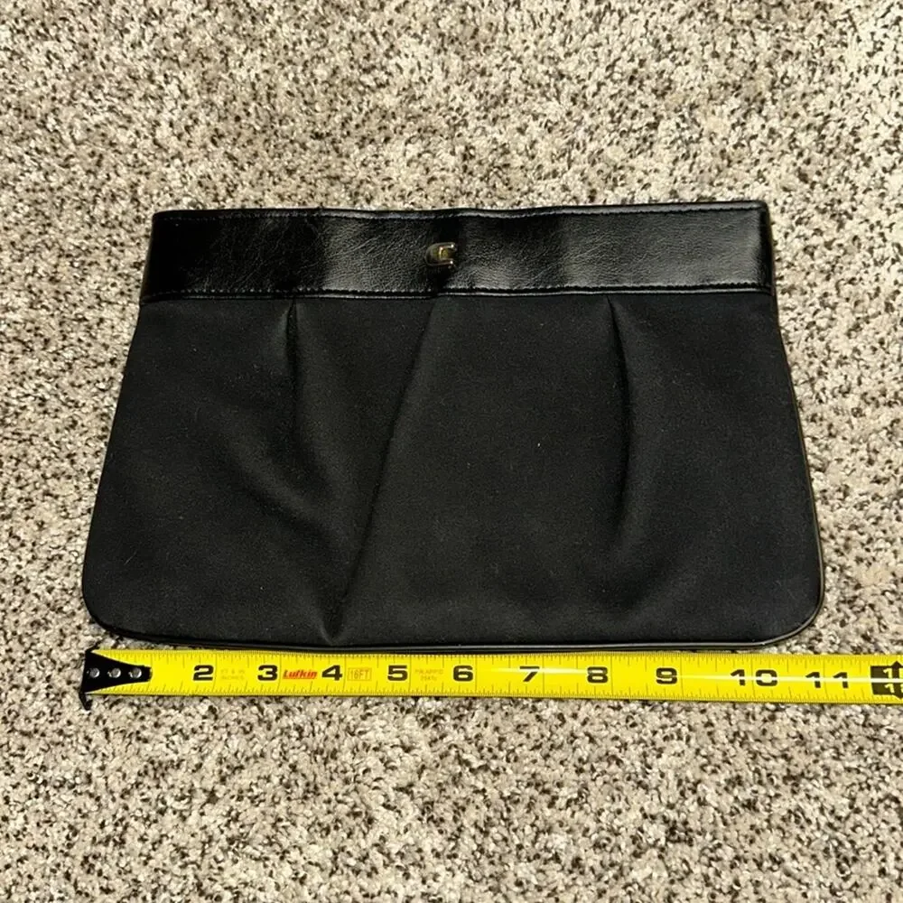 Vintage Suede Black Clutch